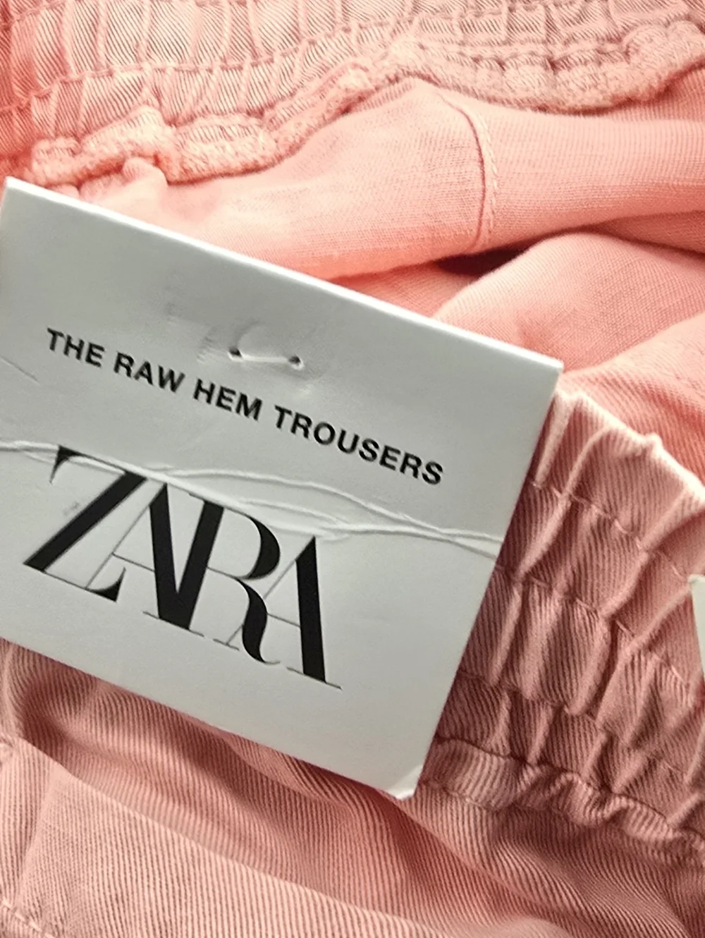 Zara The Raw Hem Trousers Linen Blend
